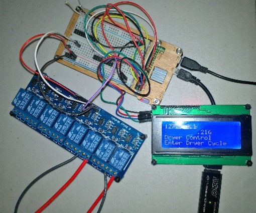 Raspberry PI and Relay for Dryer